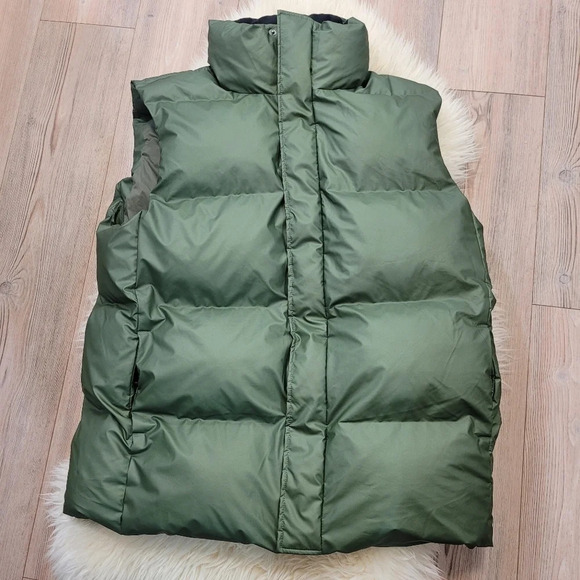 Rains Boxy Puffer Vest Evergreen thermor size XLARGE - Picture 1 of 6